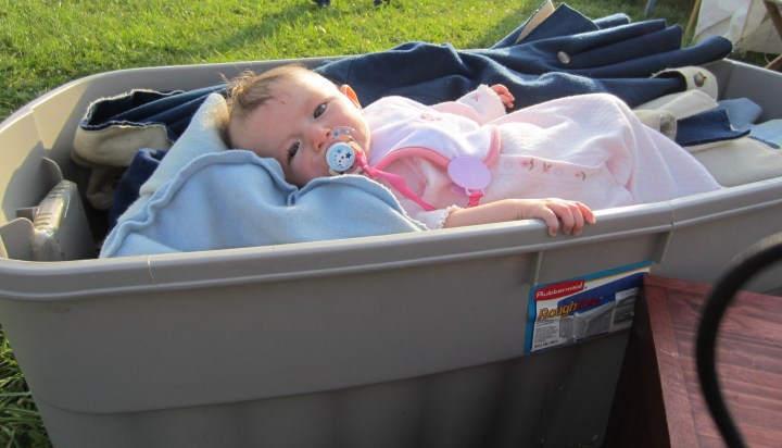 Packing Up Monday Morning... well you need to put her down somewhere! 