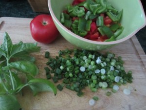 Fresh Ingredients for Pasta Salad