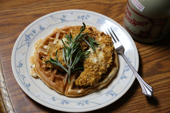 Oven Fried Chicken and Waffles (2 servings) - 293 calories per serving