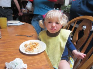 Ginny wasn't happy having to wait so long to eat...can't say I blame her.