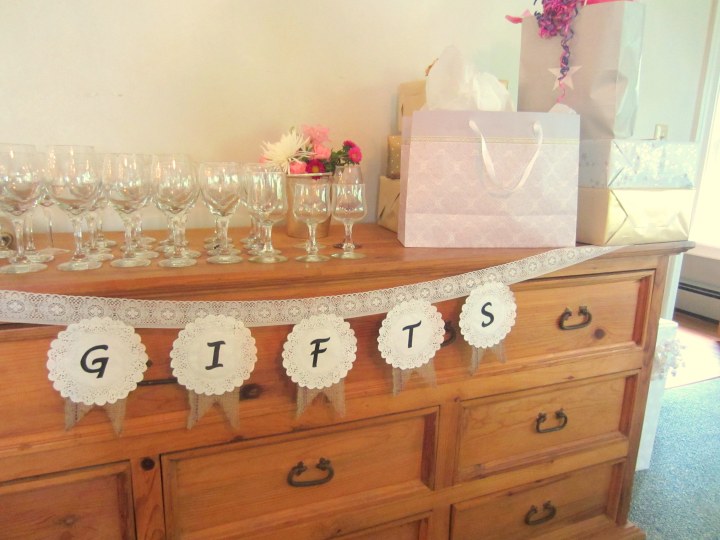 Burlap and Lace Gift Banner