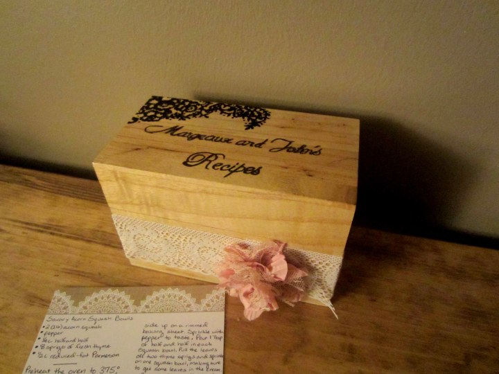 Wood and Lace Recipe Box