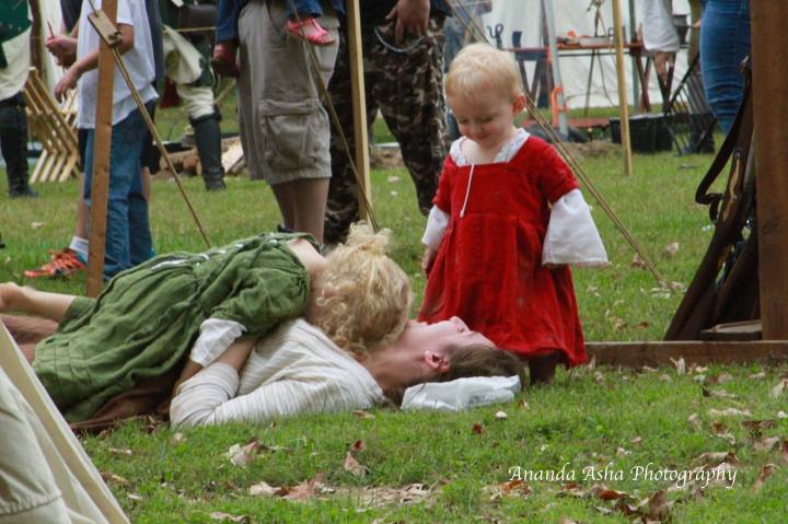 Ginny trying to tickle me through my stays, which Jack found entertaining. Photo is courtesy of Ananda Asha Photography.